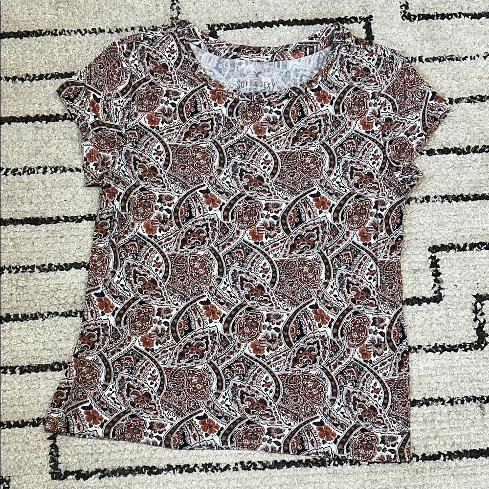 American Eagle Paisley Print Women's Top